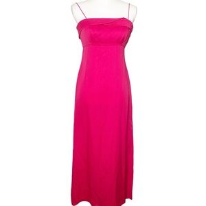 Chadwicks SZ 4P Party Prom slip Dress Pink Chiffon MIDI Wedding Bridesmaid